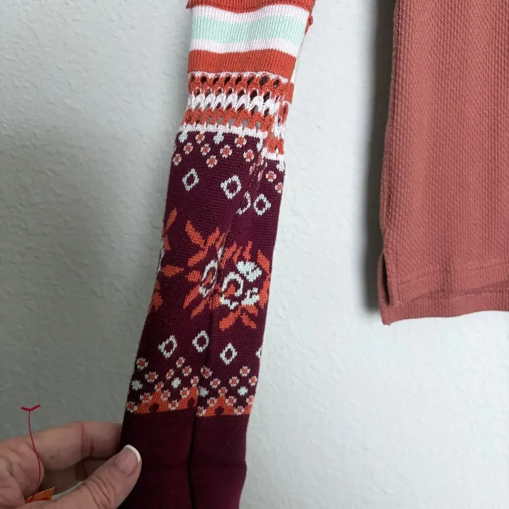 We The Free Long Sleeve Thermal Top Waffle Knit Pattern Cuffs Sm GORPCORE - Picture 6 of 6